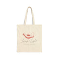 Inspirational Cotton Canvas Tote Bag - 'Lamp & Light' Design